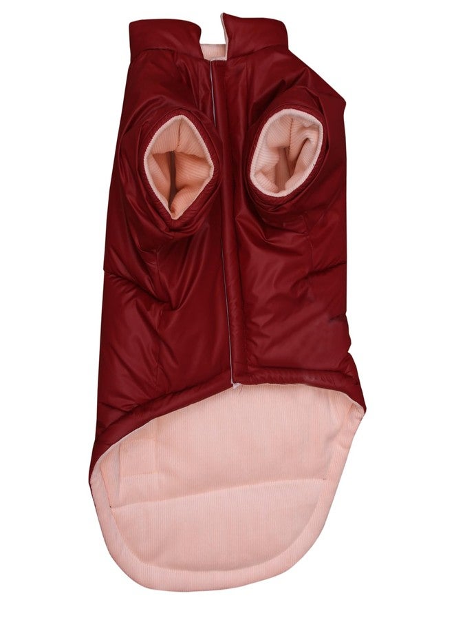 Pets Empire Reversible Winter Jacket for Dogs is Extremally Stylish, Soft and Comfortable. It Comes with A Velcro Flap for Better Adjustability (Maroon,X-Large) - Image 2